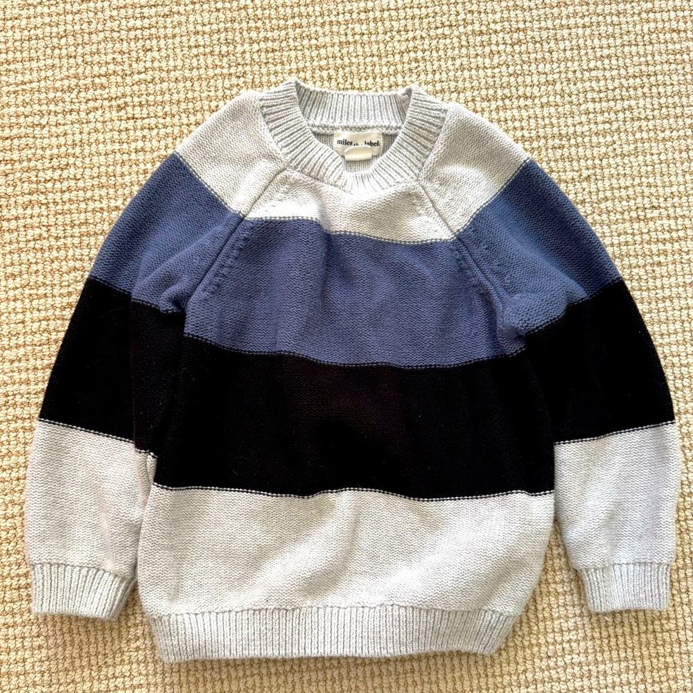Miles the Label Mixed Color Block Sweater 2-3Y